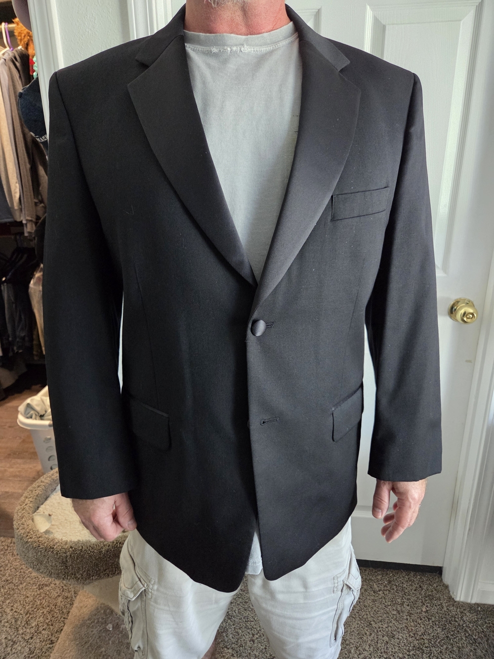 Jones New York Black Single-Button Tuxedo Blazer And Slacks